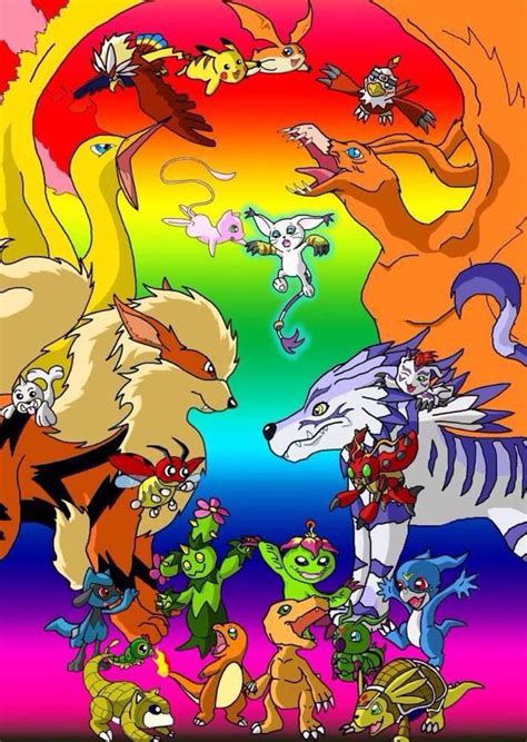 digimon pokemon crossover